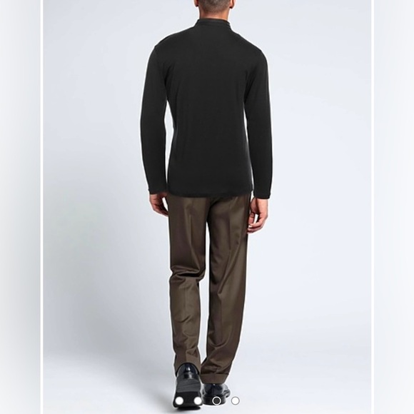 The Kooples Wool T Shirt with Tunisian neckline & stand up collar Sz. XL - Picture 3 of 7